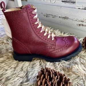 GUCCI Martins Chardonnay Leather Men's Boots N4902 Size 10.5 G / 11 US